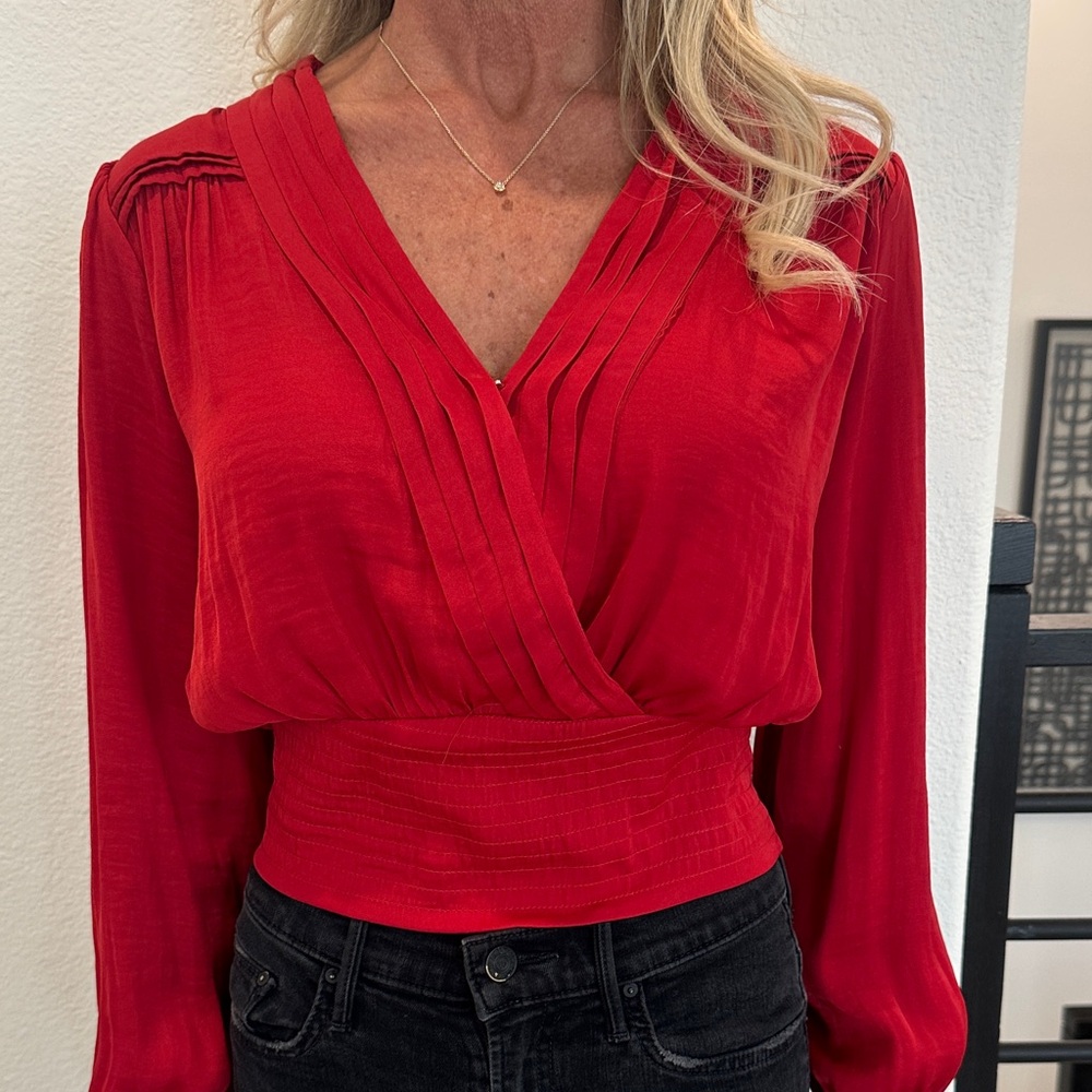 Anthropologie Scarlet Wrap Blouse